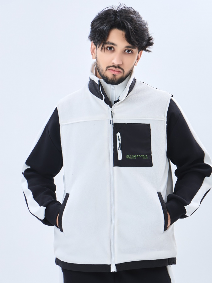 Yelek qisqa uzunlikdagi oq S AW23SP1N-32-19247