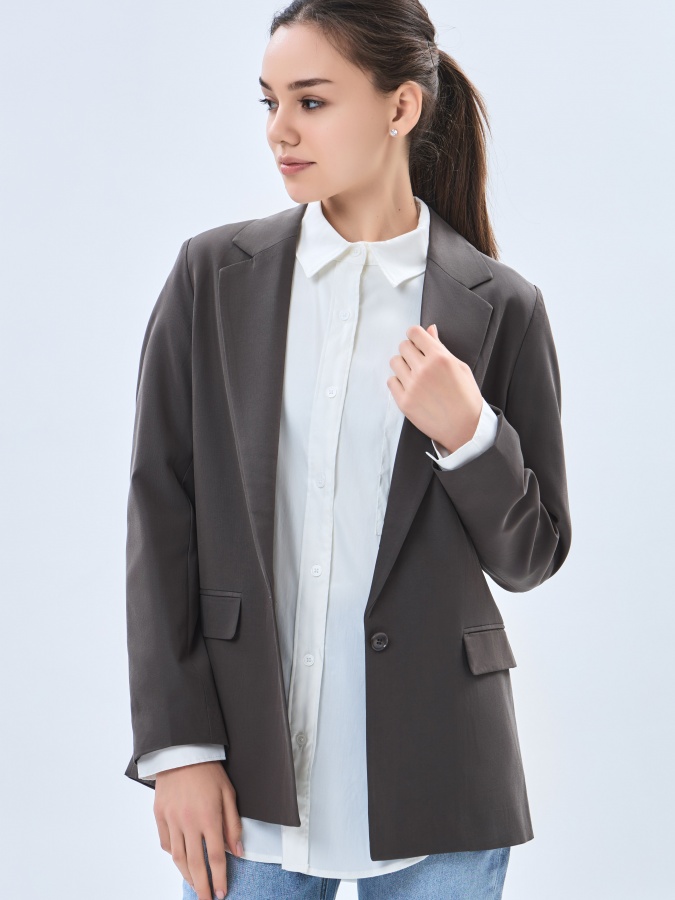 Ayollar ko'ylagi uzun yengli Dark Grey XXL  AW23WES-21010