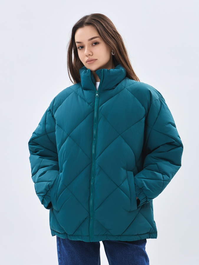 Женская куртка короткая длина Dark Green M AW23WBA-52057