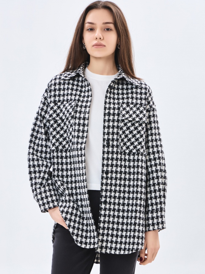 Ayollar ko'ylak qora XL uzun qisma AW23WES-21037