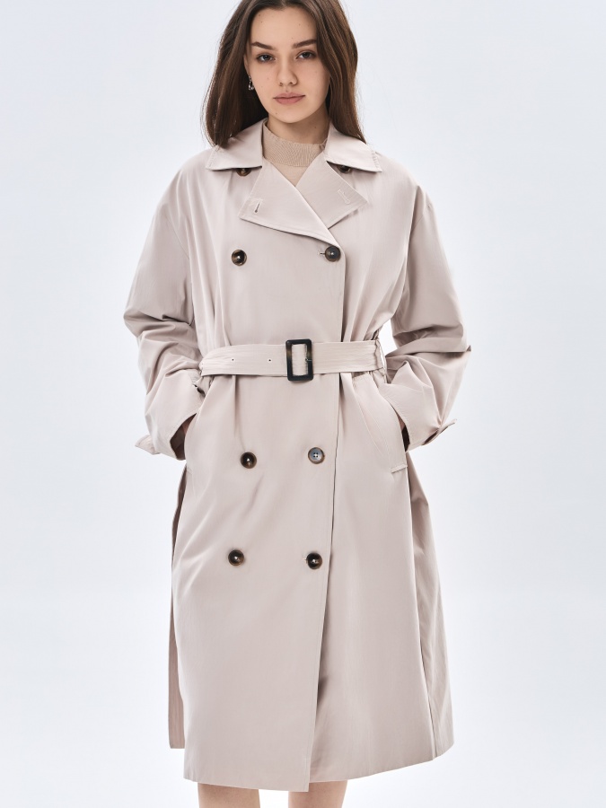 Ayollar plashi Beige m ning o'rtacha uzunligi  AW23WES-21033
