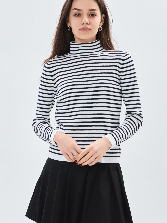 Navy m ayollar jumper uzun qisma AW23WKN-30026