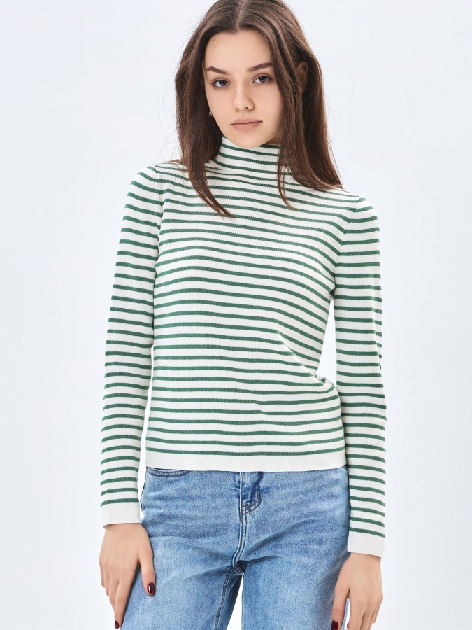 Green L ayollar jumper uzun qisma AW23WKN-30026
