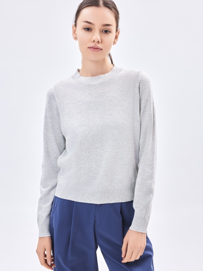 Женский джемпер длинный рукав Light Grey L AW23WKN-30042