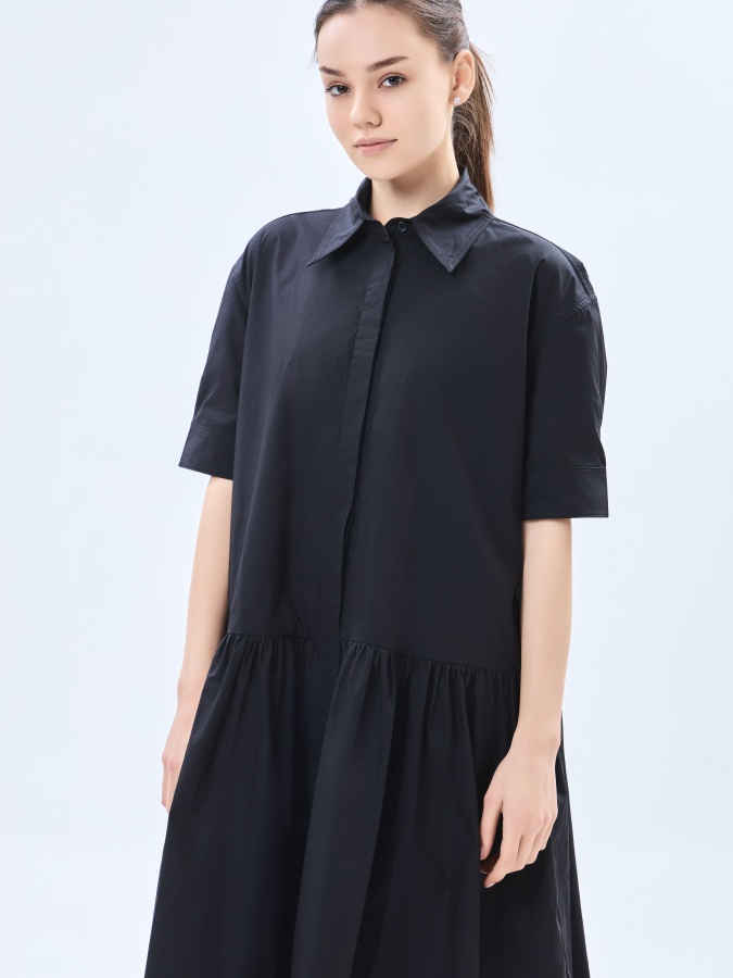 Платье средний рукав Black M AW23WYN-24043