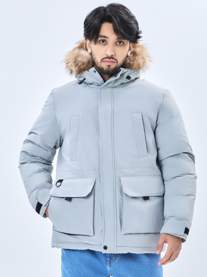 Куртка средняя длина Grey L AW23CA1N-12-19344