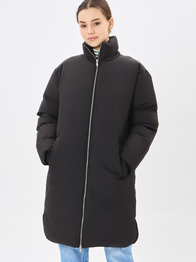 Ayollar ko'ylagi O'rta uzunlikdagi qora S  AW23WES-21017