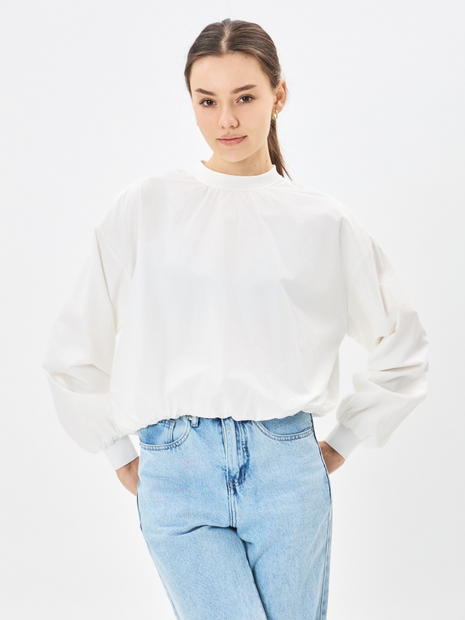 Bluzka uzun qisma oq S  AW23WPA-28013