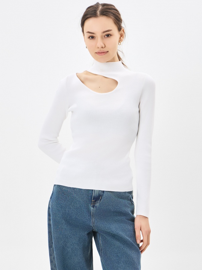 Oq XL ayollar jumper uzun qisma   AW23WKN-30039