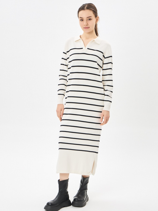 Платье длинный рукав Black L SS24WKN-30100