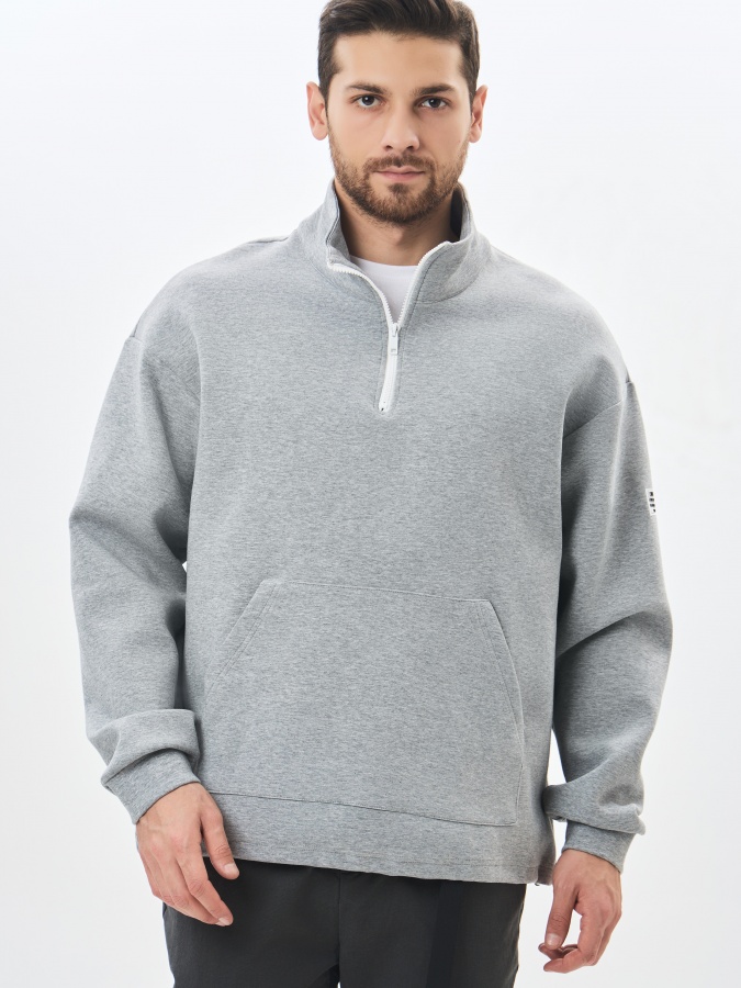 Sweatshirt qisqa uzunligi Grey XXL AW23CA2S-2-19408
