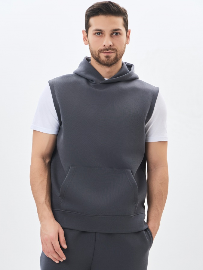 Sweatshirt qisqa uzunligi Dark Grey S  SS24CR2-13-19774