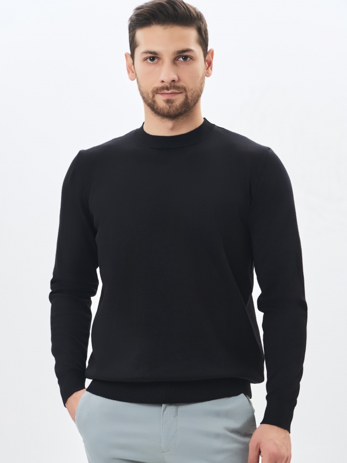 Jumper uzun yengli qora XXL  SS24CA2N-29-19672