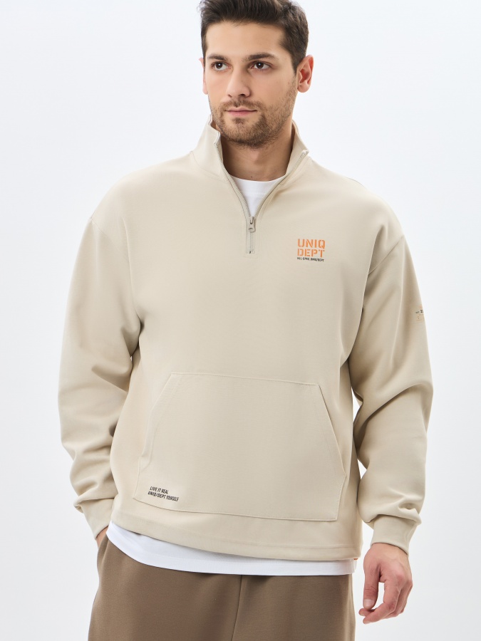 Sweatshirt qisqa uzunligi Beige XL  SS24CL2-2-19781