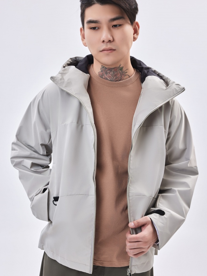 Ветровка короткая длина Grey L AW23SP1N-27-19049