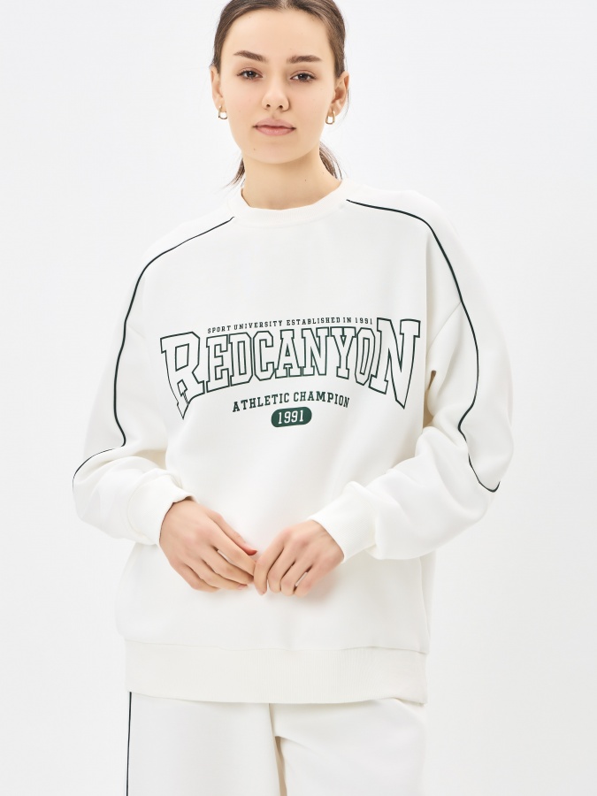 Женский свитшот White L AW23WYN-24078