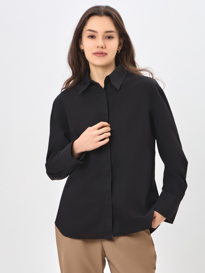 Ayollar ko'ylak qora XL uzun qisma  SS24WES-21111