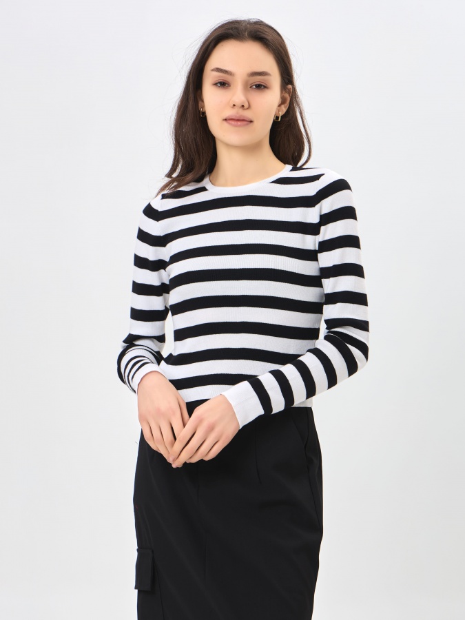 Qora XL ayollar jumper uzun qisma  SS24WKN-30108