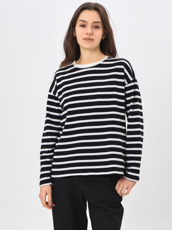 Женская футболка длинный рукав Black XL SS24WBA-52111
