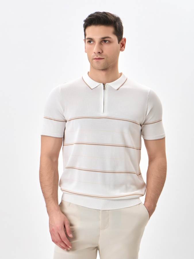 Джемпер короткий рукав Beige M SS24CR2-29-19945