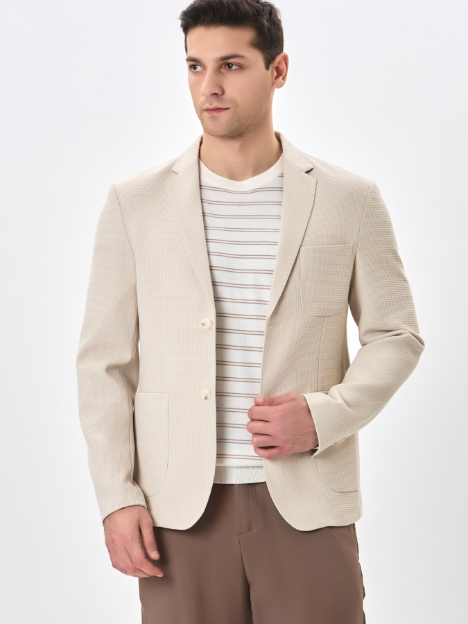 Blazer qisqa uzunligi Whisper White 54  SS24CR2-16-19888