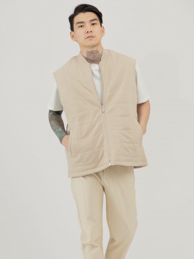 Жилетка короткая длина Beige XXL SS23CA1N-32-12335