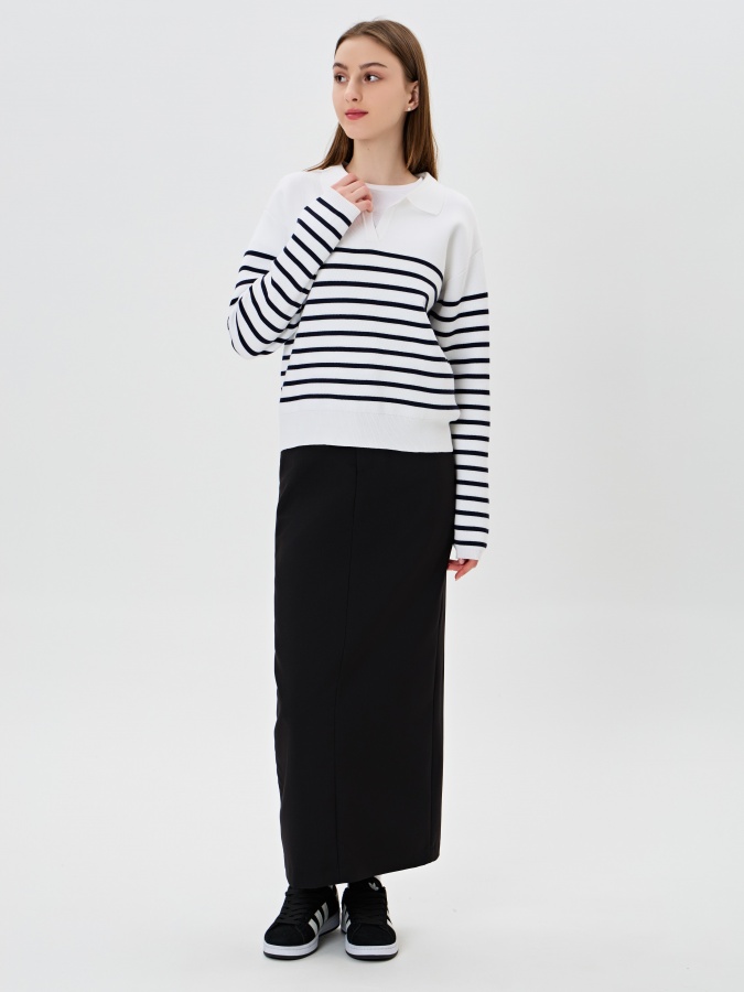 Navy XL ayollar jumper uzun qisma AW23WKN-30067