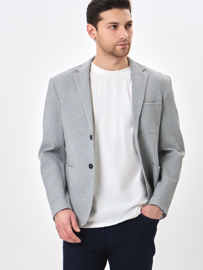 Blazer qisqa uzunligi Grey 48  SS24CR2-16-19759