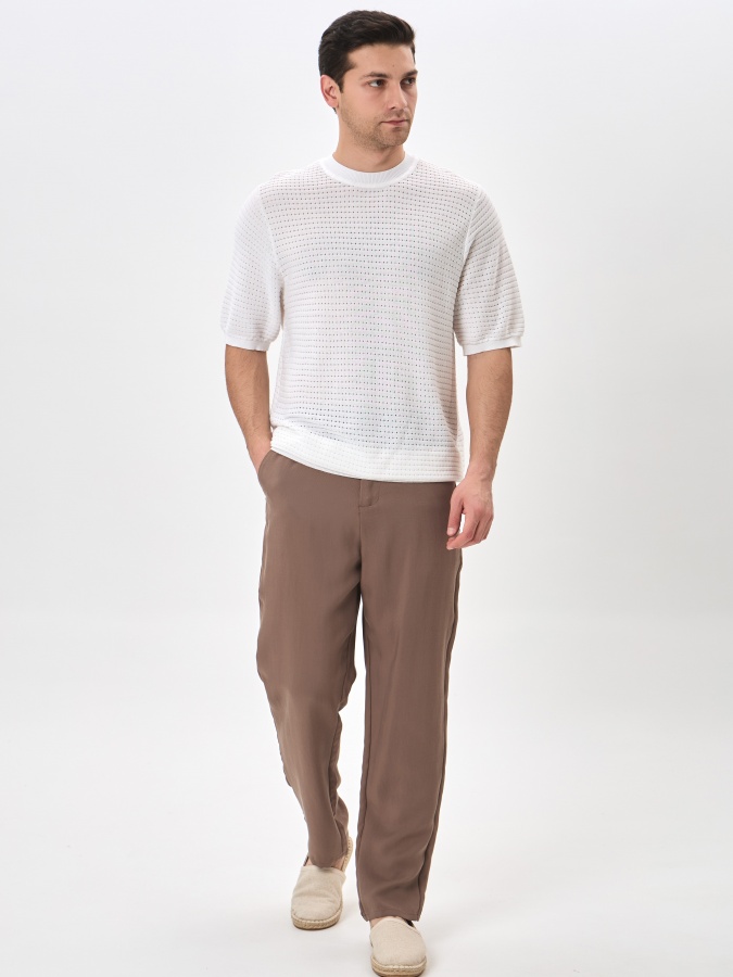 Джемпер короткий рукав White M SS24CL2-29-20114