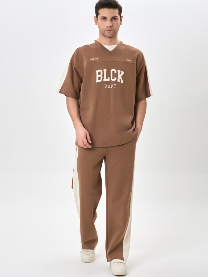 Beige XL qisqa yengli futbolka  SS24CL2-25-20024