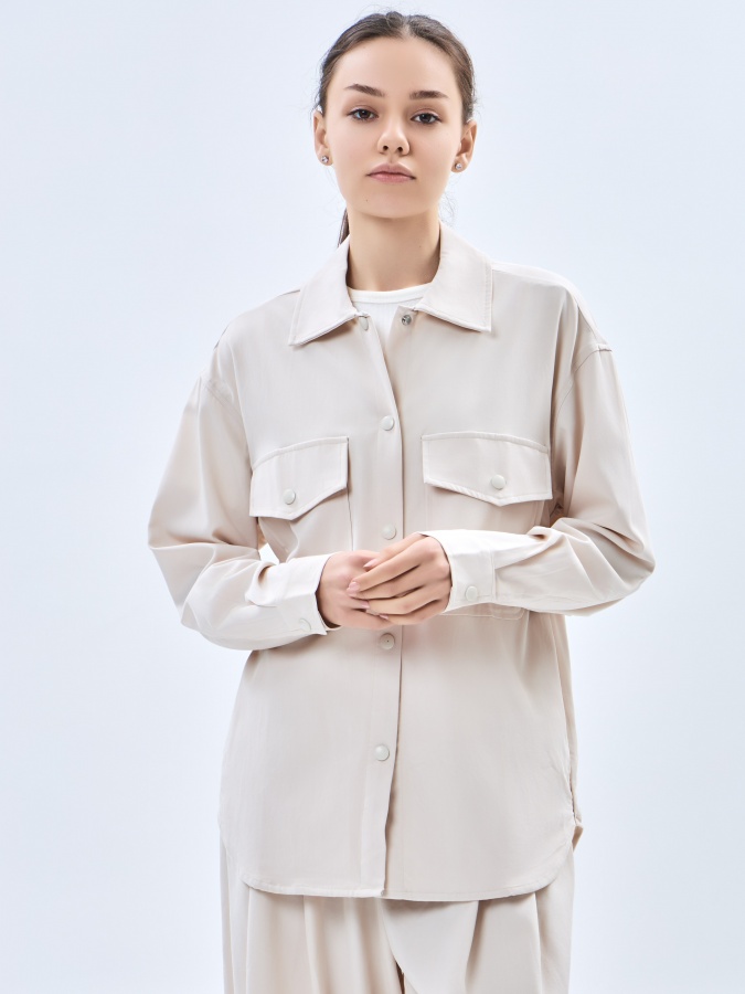Whisper White M ayollar uzun yengli ko'ylak AW23WES-21009