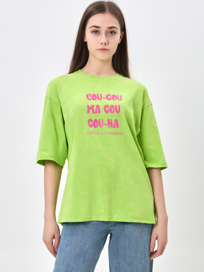 Lime XL ayollar futbolkasi   SS24WES-21153