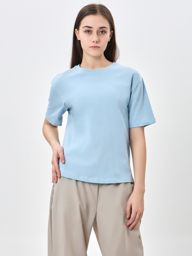 Light blue m ayollar futbolkasi  SS24WBA-52123