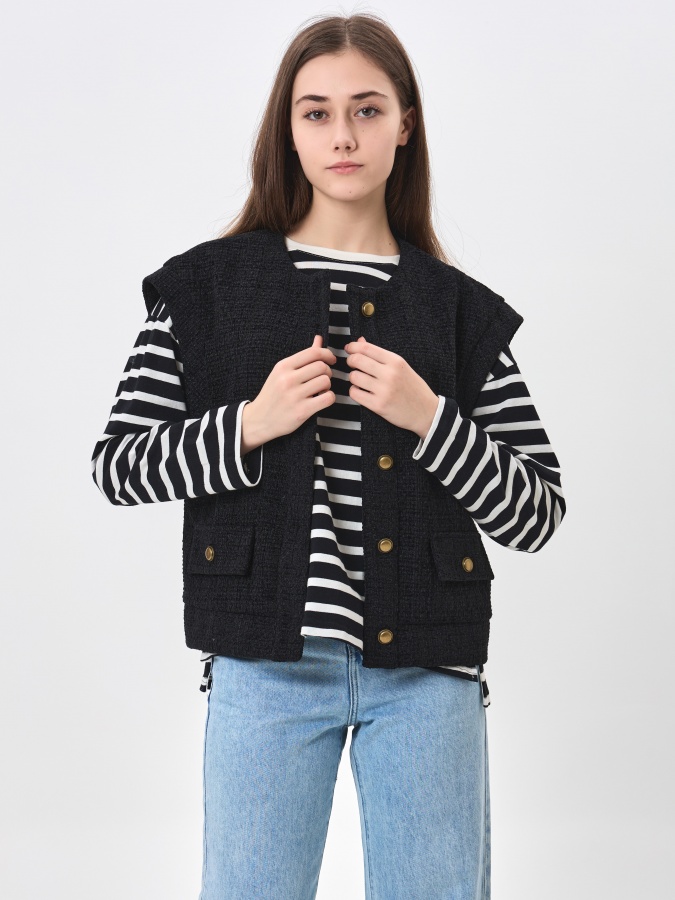 Женский жилет Black XS SS24WES-21141