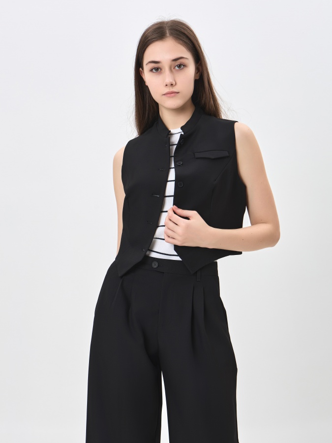 Женская жилетка Black S SS24WES-21143