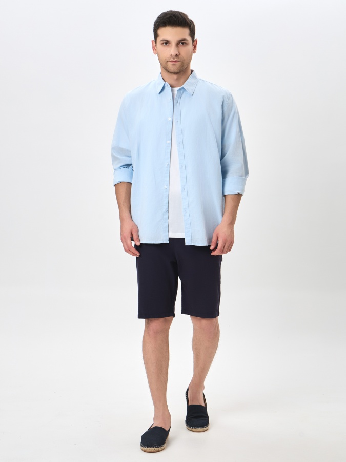 Ko'ylak uzun yengli Light blue l  SS24CR2-19-20152
