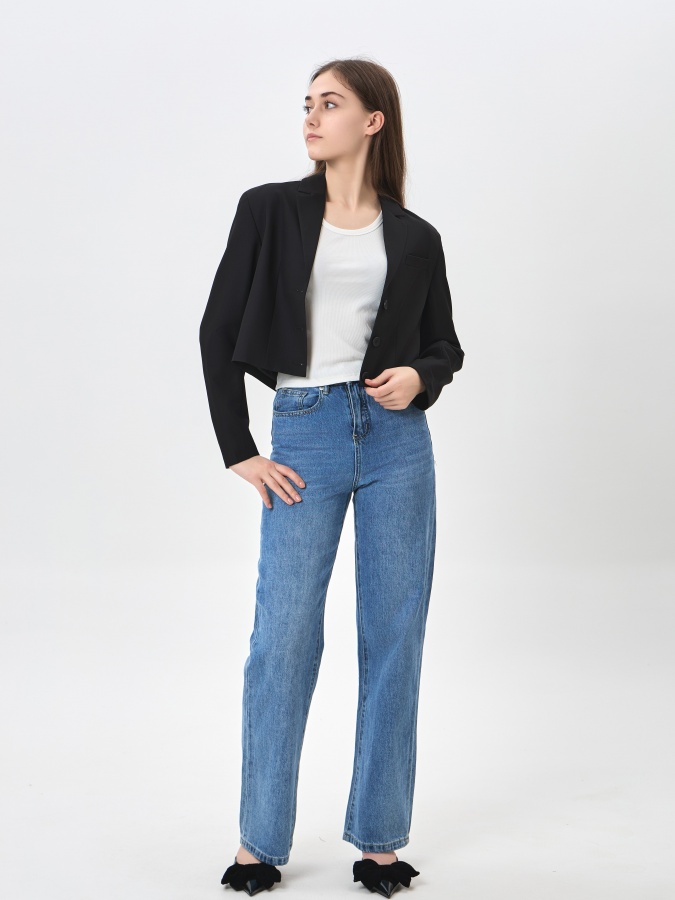 Женский пиджак Black S SS24WES-21145