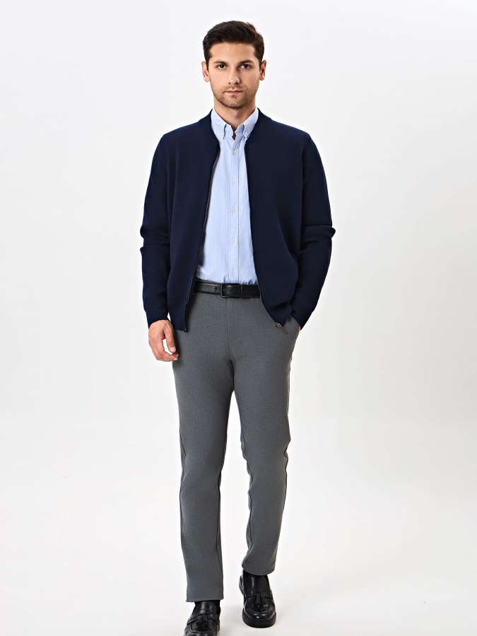 Kardigan qisqa uzunligi Navy L  AW24CR2-33-20300