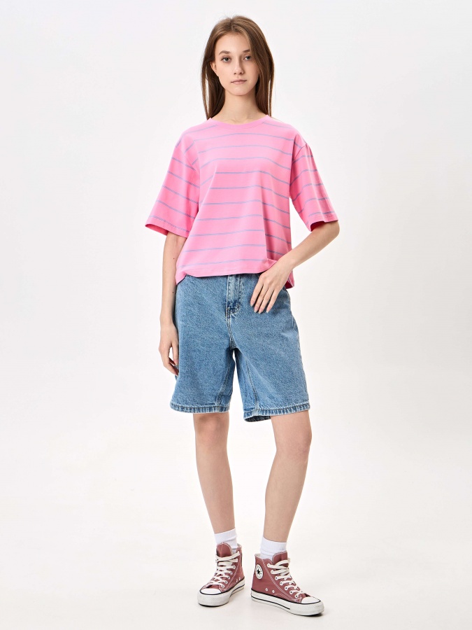 Женская футболка Pink L SS24WES-21256