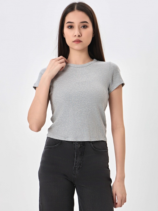 Light Grey L ayollar futbolkasi SS24WES-21152