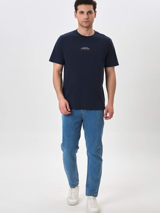 Futbolka qisqa yengli Navy L  SS24CR2-25-20241
