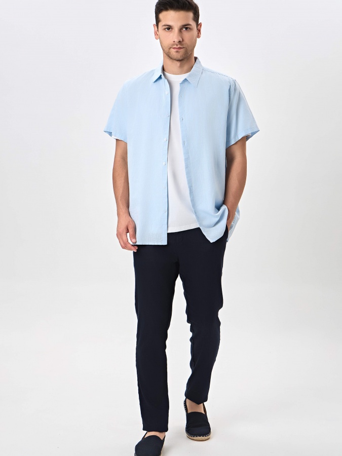 Ko'ylak qisqa yengli Light blue M  SS24CR2-19-20263