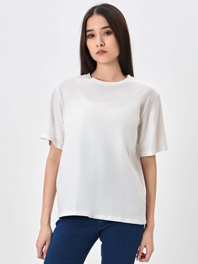 Женская футболка White M SS24WBA-52186