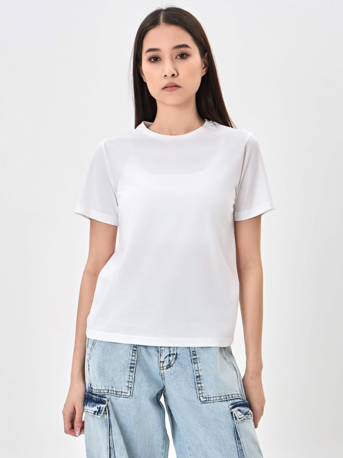 Женская футболка White XL SS24WBA-52169