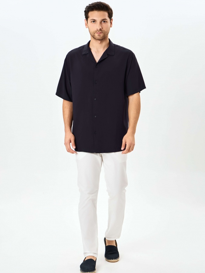 Qisqa yengli Navy L ko'ylak  SS24CR2-19-20293
