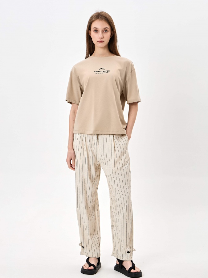 Beige XL ayollar futbolkasi SS24WES-21234