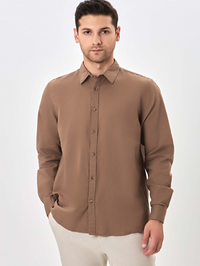 Рубашка длинный рукав Beige S SS24CR2-19-20152