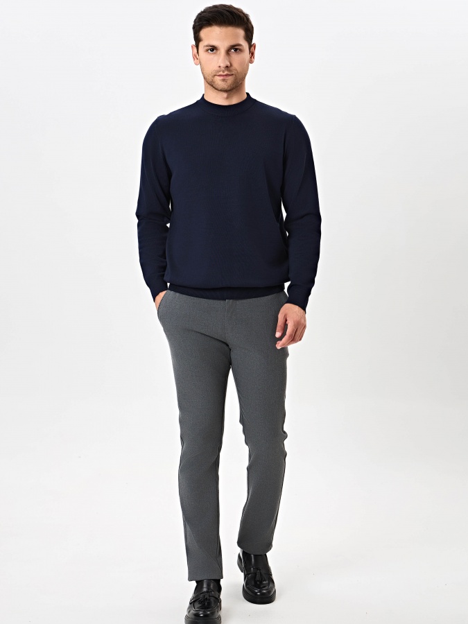 Jumper Navy s uzun qisma  AW24CR2-29-20342