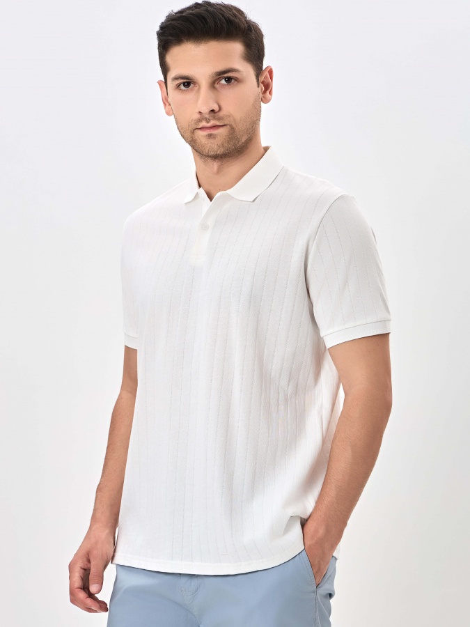 Polo qisqa qisma oq XXL  SS24CR2-17-20372