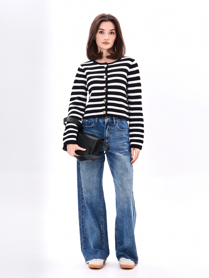 Qora XS ayollar kardigan  AW24WKN-92045